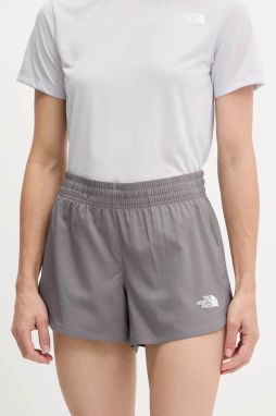 Tréningové šortky The North Face Flex šedá farba, jednofarebné, vysoký pás, NF0A8BPV0UZ1