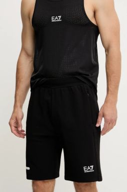 Tréningové šortky EA7 Emporio Armani čierna farba, AF12501.7M000128