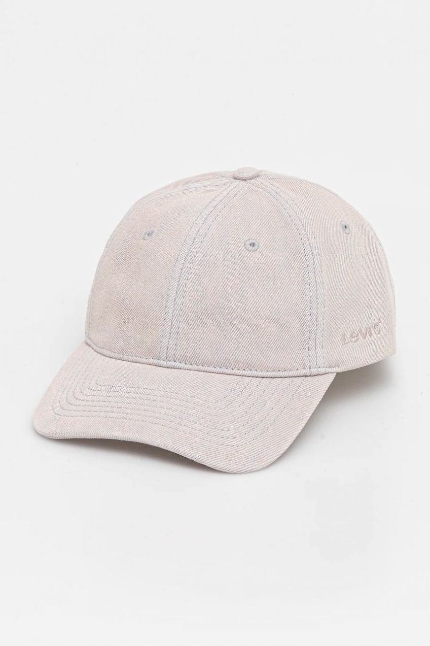 Džínsová šiltovka Levi's ružová farba, jednofarebná, D7923-0009