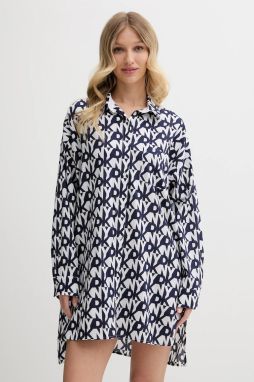 Nočná košeľa Dkny tmavomodrá farba, YI30048