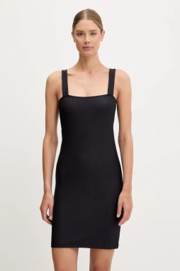 Šaty EA7 Emporio Armani tmavomodrá farba, mini, priliehavé, AF12214.7W000310