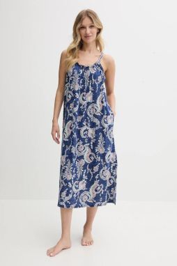 Nočná košeľa Lauren Ralph Lauren tmavomodrá farba, ILN02433