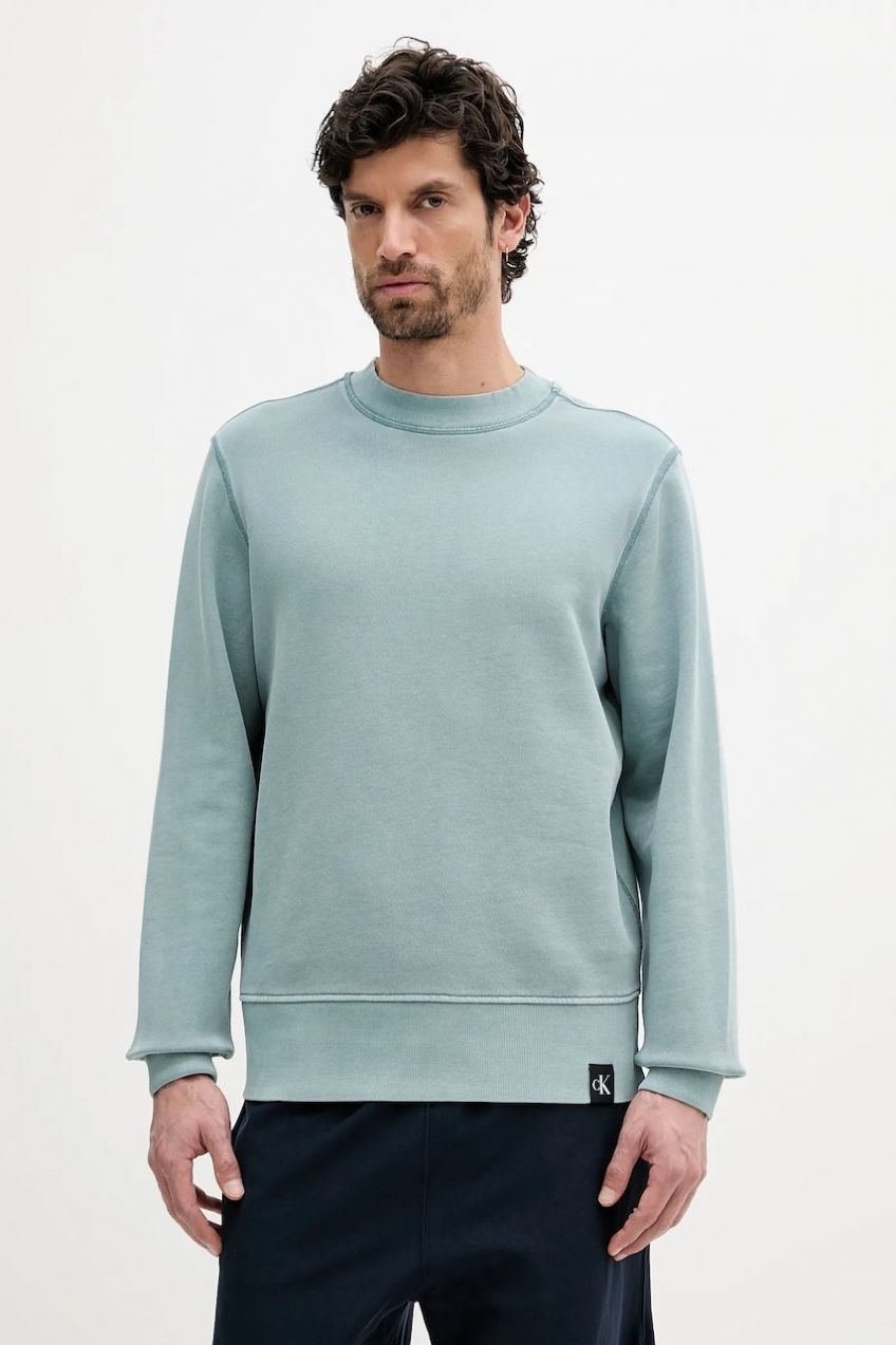 Bavlnená mikina Calvin Klein Jeans jednofarebná, J30J327274