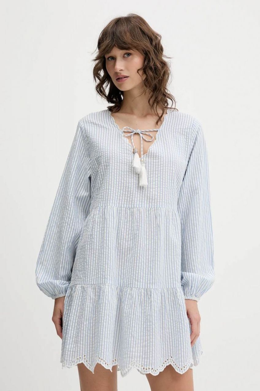 Bavlnené šaty Superdry mini, áčkový strih, W8011914A-2U7
