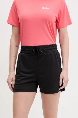 Turistické šortky Helly Hansen LIFA TECH čierna farba, jednofarebné, vysoký pás, 63419