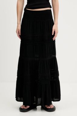 Sukňa Superdry čierna farba, maxi, áčkový strih, W7210351A-02A