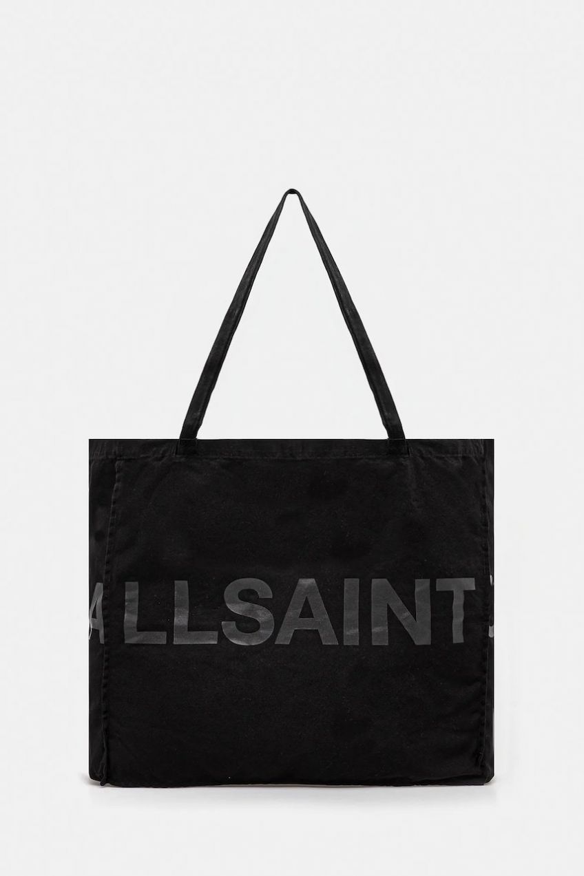 Bavlnená taška AllSaints LARGE čierna farba, M170XC