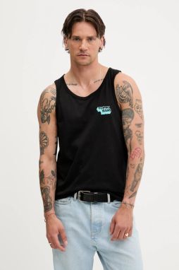 Bavlnený top Tommy Jeans čierna farba, DM0DM21783