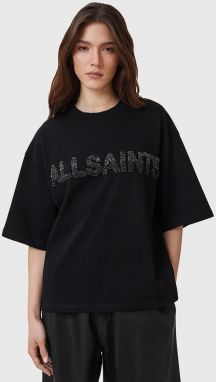 Bavlnené tričko AllSaints AMELIE dámske, čierna farba, W123JC