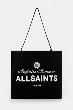 Bavlnená taška AllSaints SOLEIL čierna farba, M174XC