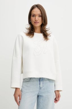 Mikina Emporio Armani biela farba, s nášivkou, EW000482 AF10002