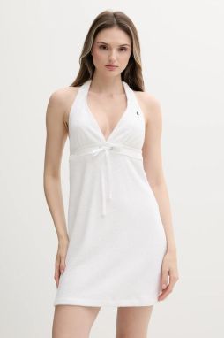 Plážové šaty Polo Ralph Lauren biela farba, 21256373