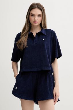 Pyžamo Polo Ralph Lauren dámske, tmavomodrá farba, 21556375