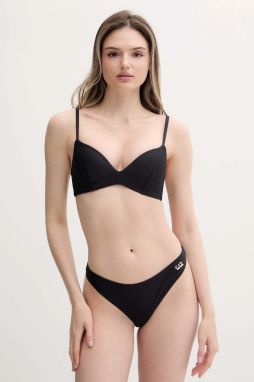 Plavky EA7 Emporio Armani tmavomodrá farba, jemne vystužený košík, AF12214.7W000295