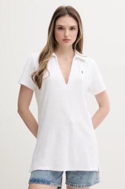 Plážové šaty Polo Ralph Lauren biela farba, 21554572