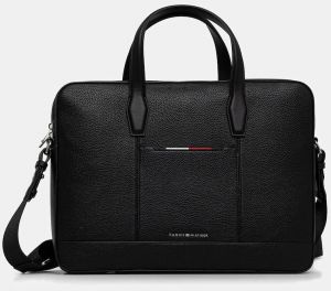 Taška Tommy Hilfiger čierna farba, AM0AM13484