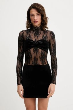Šaty Retrofete Brigette čierna farba, mini, priliehavé, HL25-10507