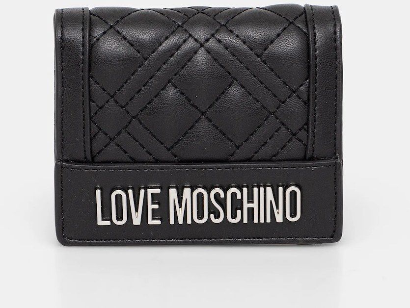 Peňaženka Love Moschino dámska, čierna farba, JC5601PP0MLA000B