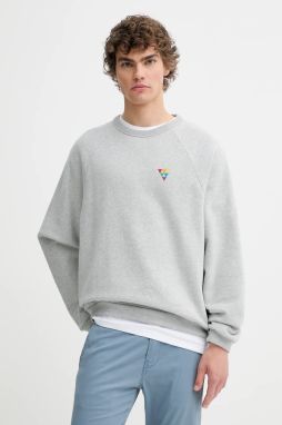 Bavlnená mikina Levi's PRIDE RELAXED CREW šedá farba, melanžová, 002FC