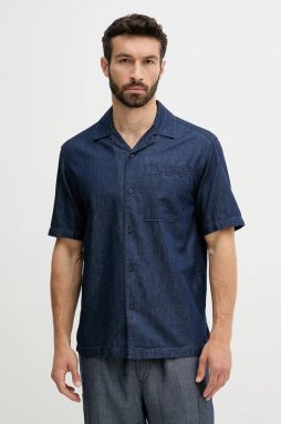Bavlnená košeľa United Colors of Benetton tmavomodrá farba, regular, 5DHJUQ05K