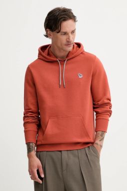Bavlnená mikina PS Paul Smith oranžová farba, s kapucňou, jednofarebná, M2R-284SZ-T21116