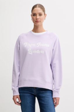 Mikina Pepe Jeans fialová farba, s nášivkou, PL581524