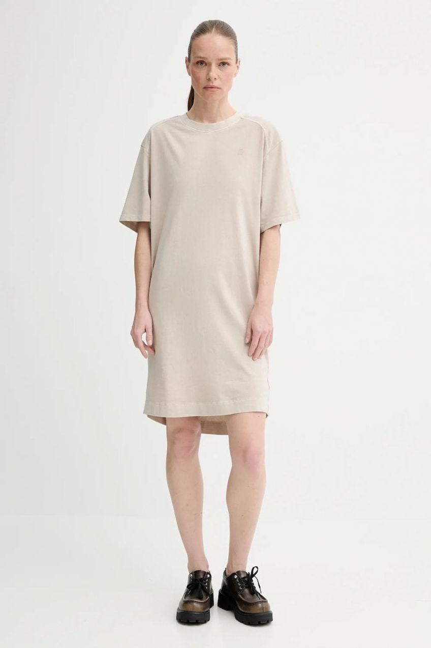 Šaty G-Star béžová farba, mini, oversize, D26095-C756
