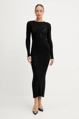 Šaty Pinko čierna farba, maxi, priliehavé, 104631 A2E6