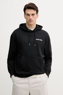 Mikina Calvin Klein Jeans čierna farba, s kapucňou, s potlačou, LV04RC293G