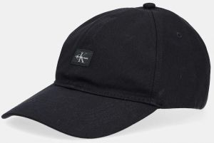 Bavlnená šiltovka Calvin Klein Jeans čierna farba, jednofarebná, LV04G5001G