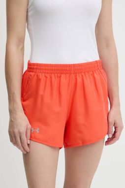 Bežecké šortky Under Armour Fly By žltá farba, jednofarebné, vysoký pás