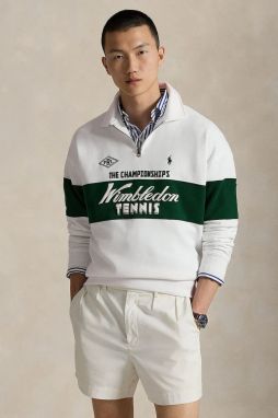 Mikina Polo Ralph Lauren biela farba, vzorovaná, 710970509