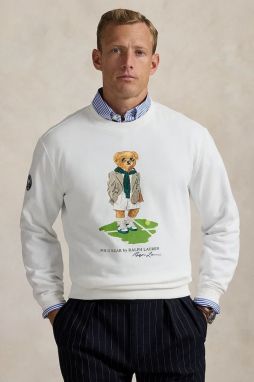 Mikina Polo Ralph Lauren biela farba, s potlačou, 710970508