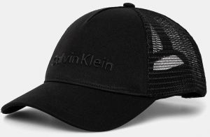 Šiltovka Calvin Klein čierna farba, jednofarebná, K50K513015