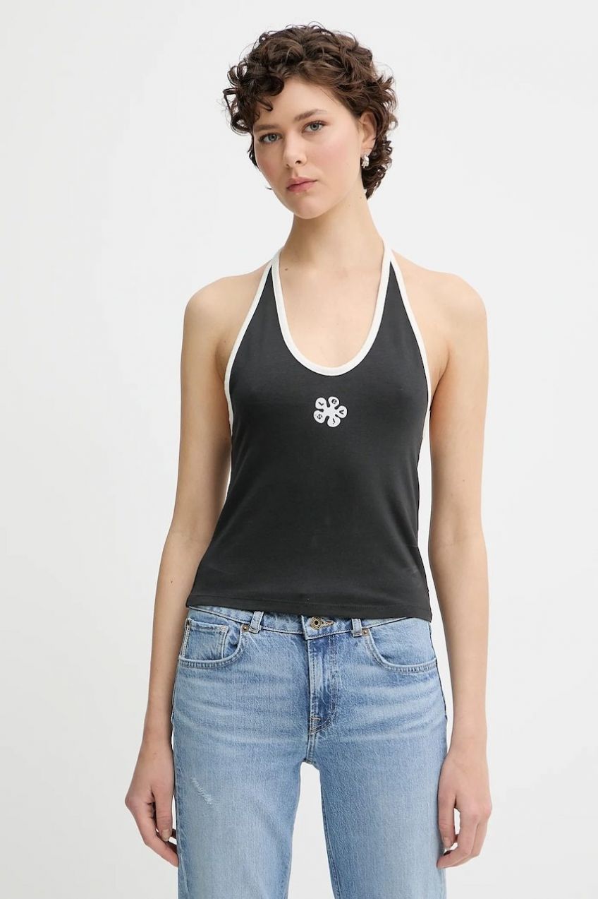 Top Levi's GR ELLA HALTER TOP čierna farba, 001QW