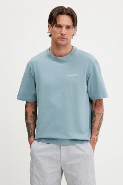 Bavlnené tričko Abercrombie & Fitch pánske, jednofarebné, KI123-5060