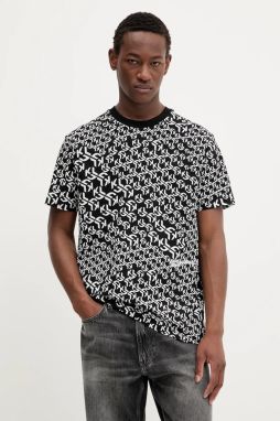 Bavlnené tričko Karl Lagerfeld Jeans pánske, čierna farba, A3M17114