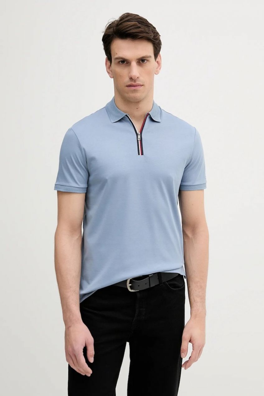 Bavlnené polo tričko Tommy Hilfiger jednofarebné, MW0MW39552