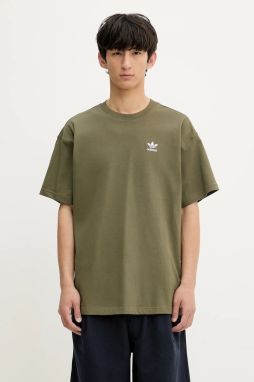 Bavlnené tričko adidas Originals Ess Nc Oc Tee pánske, zelená farba, s nášivkou, KE6582