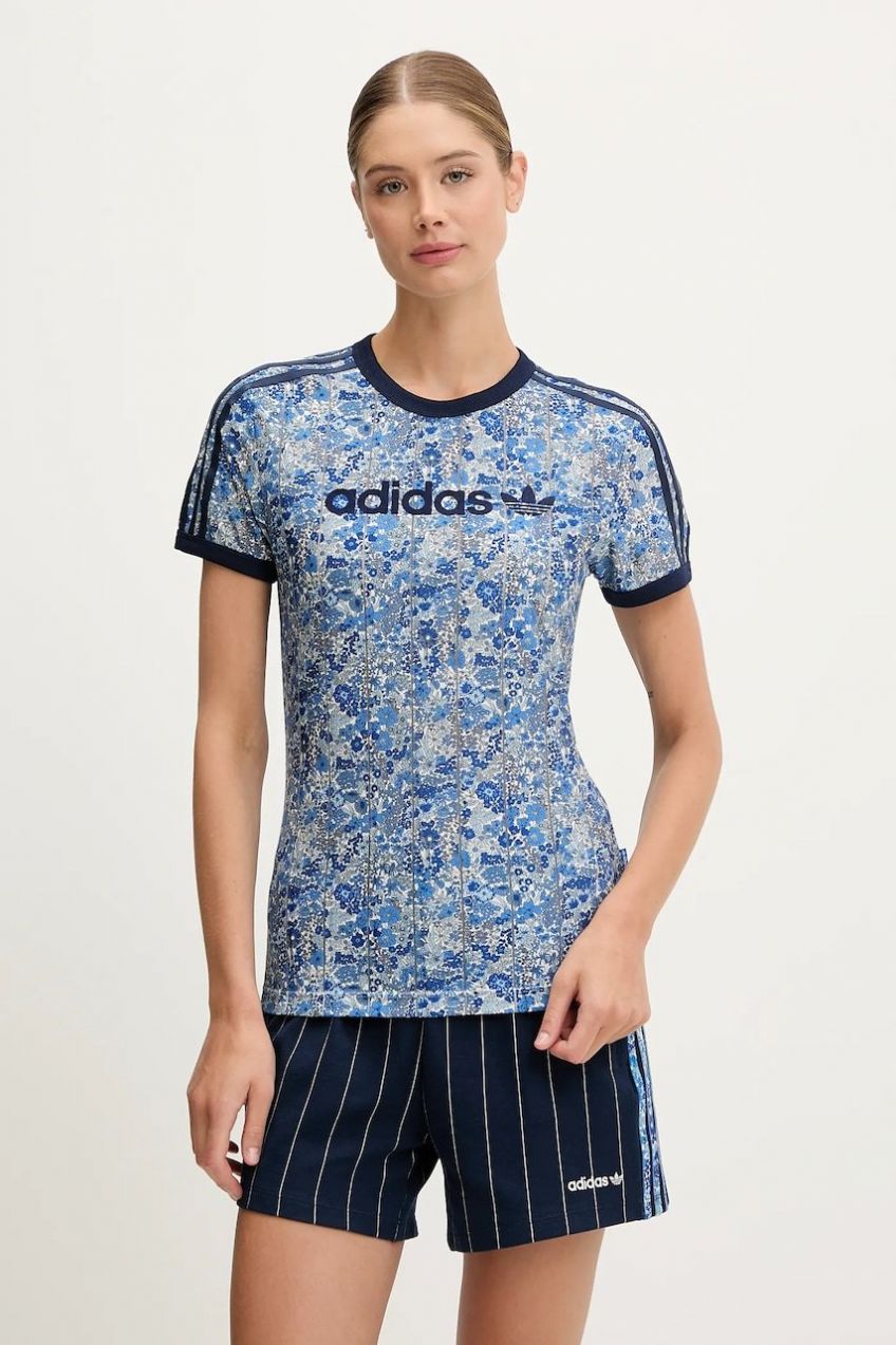Tričko adidas Originals Liberty dámske, tmavomodrá farba, JC5304