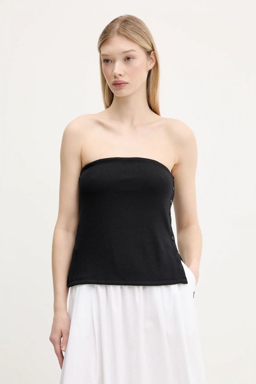 Top Abercrombie & Fitch čierna farba, KI139-5414