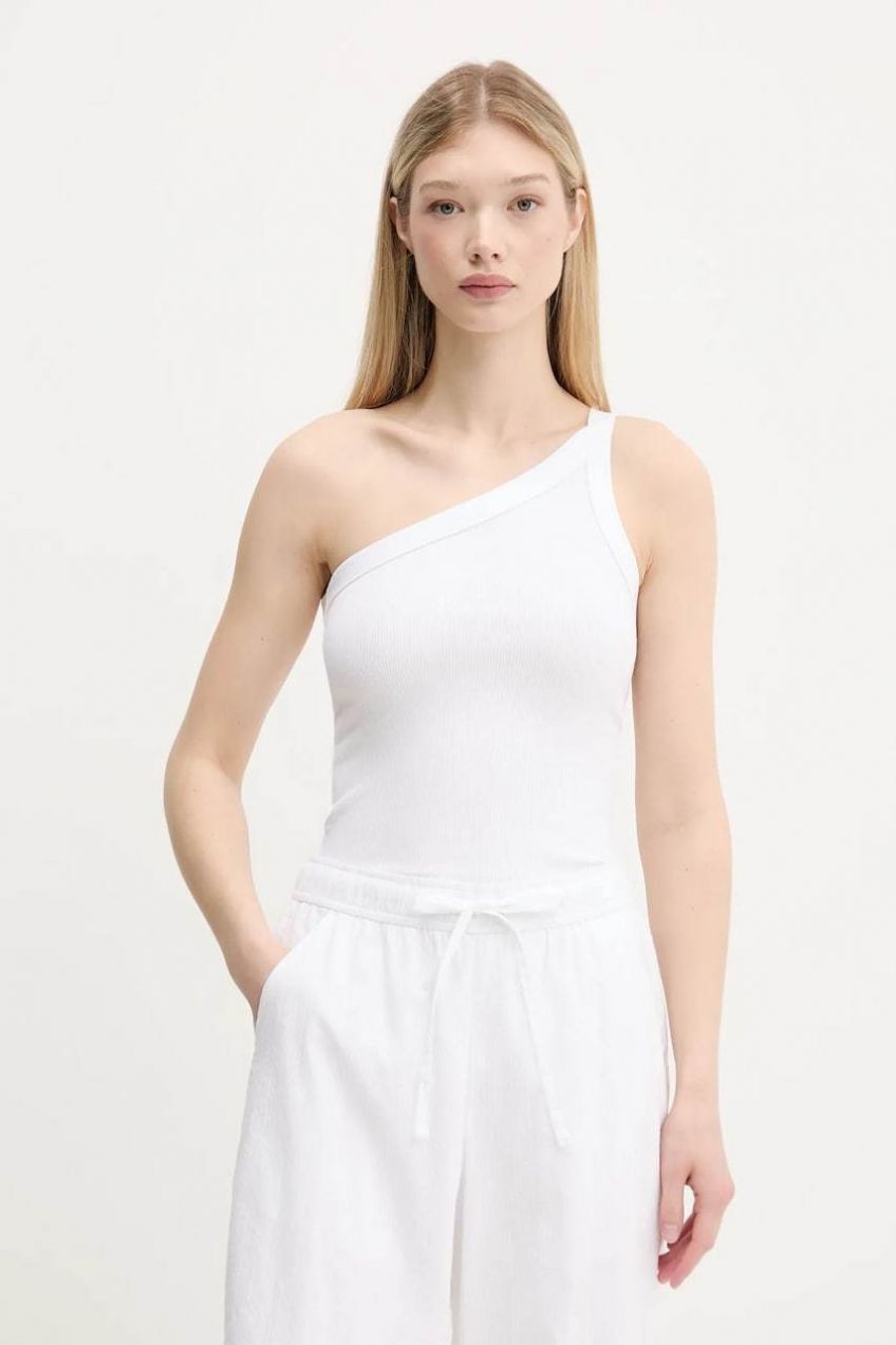 Top Abercrombie & Fitch biela farba, KI139-5396