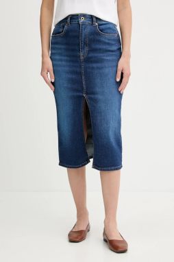 Rifľová sukňa Pepe Jeans midi, puzdrová, PL9011865FB