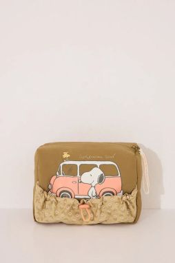 Kozmetická taška women'secret SNOOPY zelená farba, 4849277
