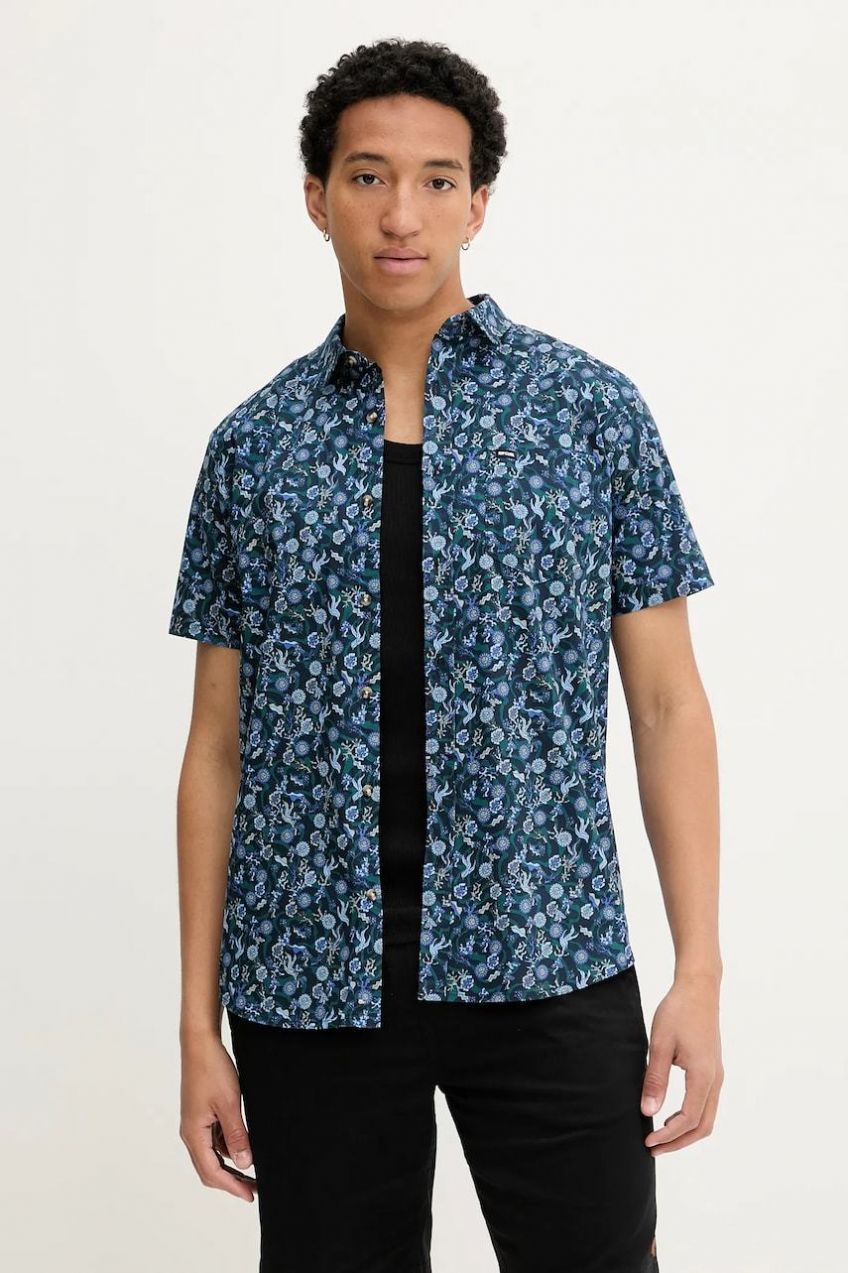 Košeľa Rip Curl tmavomodrá farba, regular, s klasickým golierom, 03DMSH
