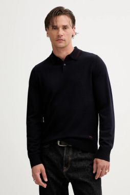 Vlnený sveter PS Paul Smith tmavomodrá farba, ľahké, M2R-303Z-T21861