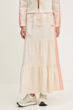 Sukňa adidas Originals Skirt béžová farba, maxi, áčkový strih, KC0768