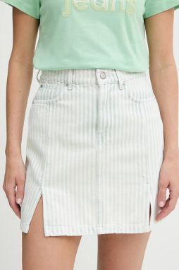 Rifľová sukňa Pepe Jeans mini, puzdrová, PL901230