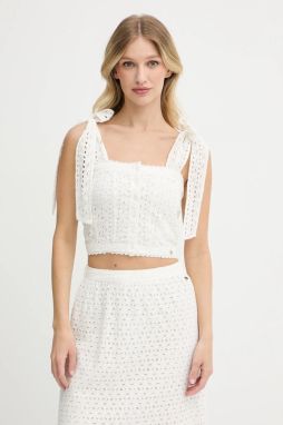 Bavlnená blúzka Pepe Jeans béžová farba, jednofarebná, PL305103