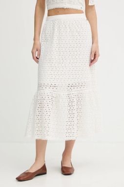 Bavlnená sukňa Pepe Jeans béžová farba, maxi, áčkový strih, PL901225
